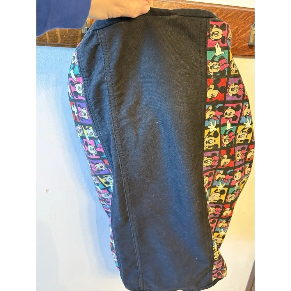 Vintage 90s Disney Mickey Mouse All Over Print Large Duffle Bag Travel Carry On